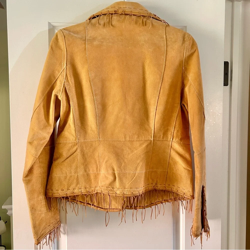 Scully Vintage Genuine Suede Leather Women’s Tan Fringe Jacket. Size Medium - Picture 4 of 12